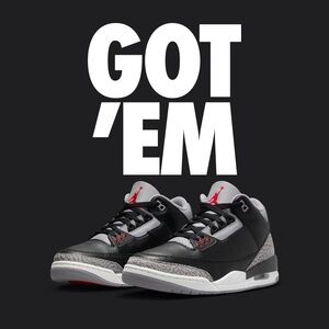 **SOLD** Nike Air Jordan Retro 3 Black Cement